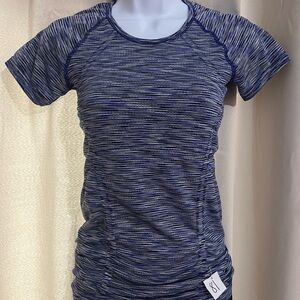 Athleta Heathered Blue Short Sleeve Tee